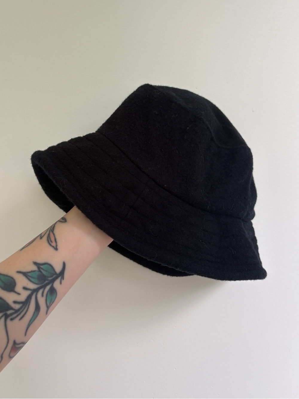 VTG Eddie Bauer Black Wool Bucket Hat